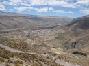 View of Chivay coming down into the Colca Canyon.