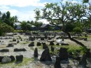 The cemetary with its coral stones, telling the story of the occupants of the graves; just as described in the book!
