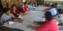 Tongan ladies making Tapa cloth - an ancient tradition and a team effort