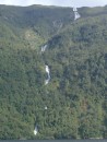 A very long waterfall in Doubtful Sound.