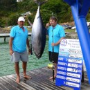 This tuna being weighed in at the Whangaroa Game Fishing Club was impressive - pleased we didn