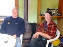 The interesting characters you meet along the way are part of the fun. Laurie and Jake relax in their floating hut on Kidney Fern Arm.  We enjoyed a beer and chat with them.