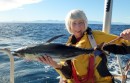 Ros landed a nice Big Eye Tuna passing the Solander islands on the crossing to Stewart Island