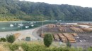Shakespeare Bay in Grove Arm - a wharf where timber is loaded.  Timber is a big industry in this region and much of NZ.