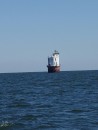 Close-up of lighthouse between Deltaville and Solomons Island.