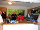 Architect Joe Weilenman, formerly of Greenville, Mississippi (right), and friend Eagle of American Samoa (center) host a New Years Day barbecue for friends and neighbors. (See sub-album "Manuia le Tausaga Fou - Happy New Year!") 