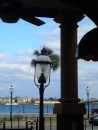 View of Matanzas Bay from a dining balcony in historic St. Augustine.