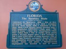 This plaque proclaims that St. Augustine, colonized by Spaniards in 1559, is the site of the first permanent settlement in the United States, dating from 1565.