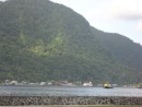 View of Rainmaker, the big mountain that rises above Pago Pago Harbor.