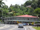 This building in Fagatogo ("downtown Pago Pago") houses the U.S. Post Office as well as a developement bank and a retail store on the ground floor.