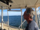 Don steers us out through the St. Augustine Inlet to the sea buoy. (M/V Pacing Eagle)