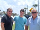 Visiting with relatives is another great way to de-stress and time off from boat work, and so we are delighted to join brother Charlie and his son Matt for a Sunday at the beach. (From left: The Henry Boys: Charlie, Matt, and Jim)