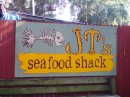 Living on the hard is, well, HARD, and so we gratefully play hooky again to head down to the beach and have lunch with Charlie at JTs Seafood Shack. 