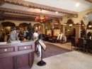 After a drink, Ann wanders through the hotel lobby.  (Casa Monica Hotel, historic St. Augustine FL)
