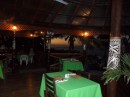 The under-roof dining area of Va-i-Moana in the early evening before all the diners arrive.