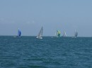Sailing regatta, Biscayne Bay, Miami, Florida. 