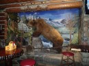 Upon leaving Scottys we walk into downtown Coconut Grove and decide to have dinner at Mr. Moes, a "new" establishmen -- well, since we last lived here in the early 1980s -- that leaves sub-tropical florida on the sidewalk and welcomes you to a cold Colorado wilderness, grisly bear included. 
