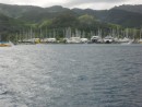 Many boats moor at the Yacht Club since it is difficult to find acceptable anchorage areas that are not too deep for anchoring.