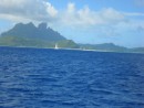 Many yachtsmen cruising the Pacific stop in Bora Bora. 