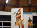 Here the daughter of a high chief welcomes the audience with a traditional dance.