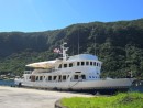 The docks at Malaloa were cleared of fishing boats for a few days while Uttermost Witness, a missionary training vessel hailing from Texas, visited American Samoa.  