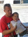 Attending the breakfast were Hugel and his 3-year-old son Mateo (Hasta Manana) ...