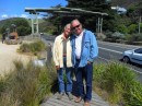 Ann and Jim at the official gateway to Great Ocean Road along which we take a day trip the following day with Peter.