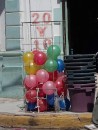 Two of the most prevalent things in the Dominican Republic are music and color. Here, brightly colored balloons add spice to life on a Barahona street corner.