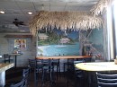 After a hard day of work in the sun, beachlike décor welcomes us to Hurricane Grill and Wings on Fleming Island south of Jacksonville.