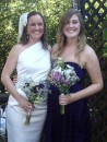 Julia with bridesmaid Beth.