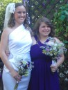 Julia with bridesmaid Stephanie.
