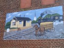 Outdoor mural. (Downtown Wake Forest.)