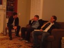 After dinner the three cousins retire to the living room to discuss movies. From left: David, Ryan, and Robert. 