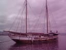 This wooden schooner from Kiel, Germany "anchored" our dock at Baja Naval.