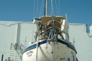 Cactus Wren hauled out at Baja Naval in November 2009 just before Thanksgiving.