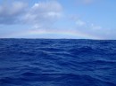 Rainbow over the ocean.