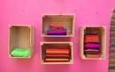 Bright Mexican colors, what an inventive way to turn napkins into decor.
