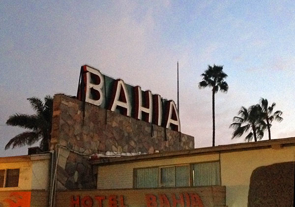 Bahia Hotel, Ensenada at sunset.