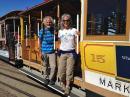 Captain Kirk & Heidi catching a cable car in SF.