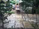 The 7-15" of rain that Pilar brought with her washed out this hanging bridge in Old Town PV that we used to walk across daily. Hoping it