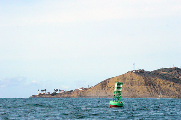 Entering into San Diego channel with Pt. Loma in the background. 