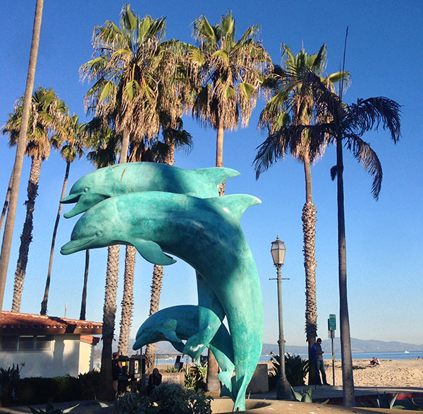 Santa Barbara Palm Trees and  Dolphins, what more could you want? Anyone surprised that Heidi was born here?! ;-)