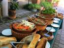 This beautiful buffet of delicious, organic food at Los Arroyos Verdes is included in the day-pass to the pool.