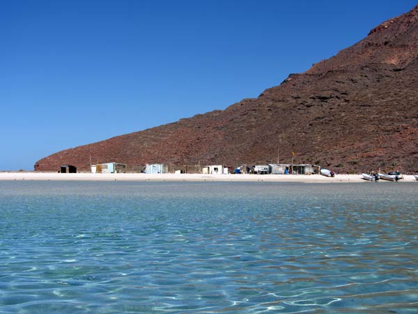 One of two fishing villages on the cut between Isla Partida (this village) and Isla Espirto Santo.