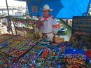 One of the local Huichol artisans at the Marina Vallarta Thursday Evening Market ~ this was the BEST artisan market we