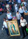 Many of the local neighborhoods, civic clubs, branches of the armed services, and schools had their own groups in the parade, and some of them carried large images of the Virgin of Guadalupe.
