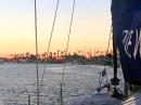 Early morning leaving Channel Islands Harbor, Oxnard.