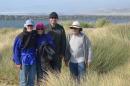 Kirk, Heidi, John, and Sandy at the Newport sand dunes.