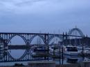 Newport, OR bridge before the storm.