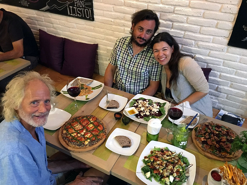 Delicious dinner at Dulce Romero in La Paz with good friends (and Tosh & Tikka sitters!) Viviane and Scott. This all-natural/healthy/organic restaurant was SO delicious. Not super gluten-free friendly (lots of multi-grain breads!), but they had great salads for Heidi. And Kirk